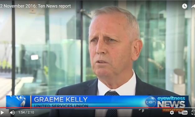 Ten News report: Graeme Kelly talks to Ten news about Members of Parliament Staff wages