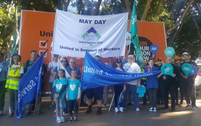 USU flying the flag at May Day 2017