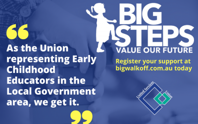 USU Supports United Voice’s WALK OFF of Early Childhood Educators