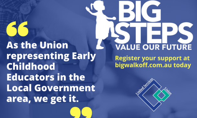 USU Supports United Voice’s WALK OFF of Early Childhood Educators