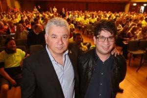 Stuart Geddes with Arthur Rorris