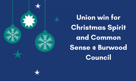 Union win for Christmas Spirit and Common Sense @ Burwood