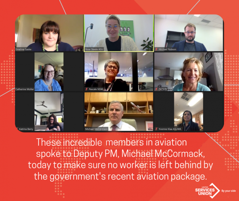Aviation Members Take On The Government United Services Union