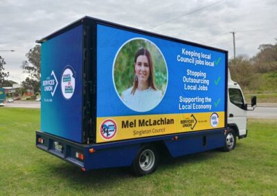 The truck out and about in Singleton