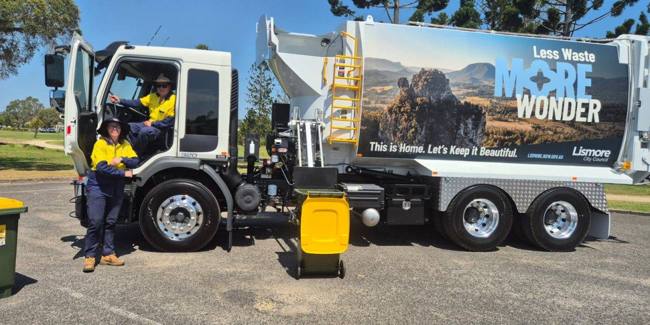 Wheelie big news: Lismore City Council receives first of eight new garbage trucks