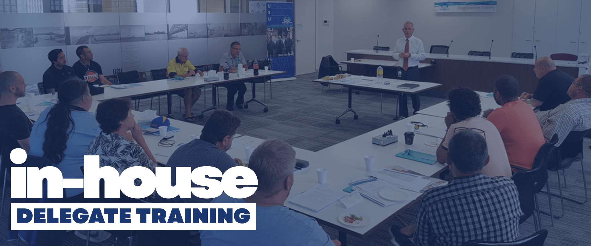 Graeme Kelly addressing delegates training session