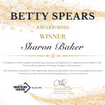 Sharon Baker, Winner of the 2026 Betty Spears Award